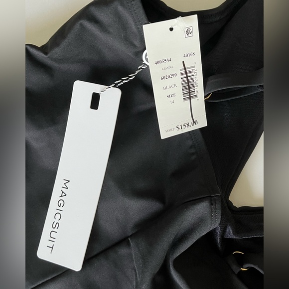 NWT Magicsuit Gianna One Piece in Chain Link in Black Size 14 - Picture 7 of 7